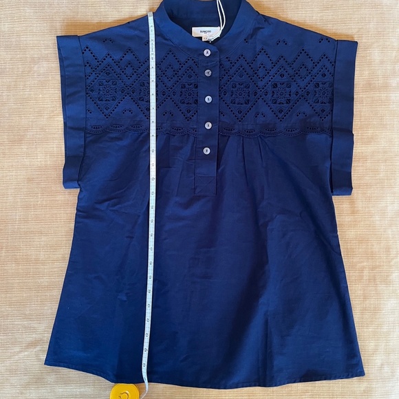 NWT - Navy Blue Organic Cotton Eyelet Top & Shorts Set - Size T3 (US8) - Picture 9 of 16